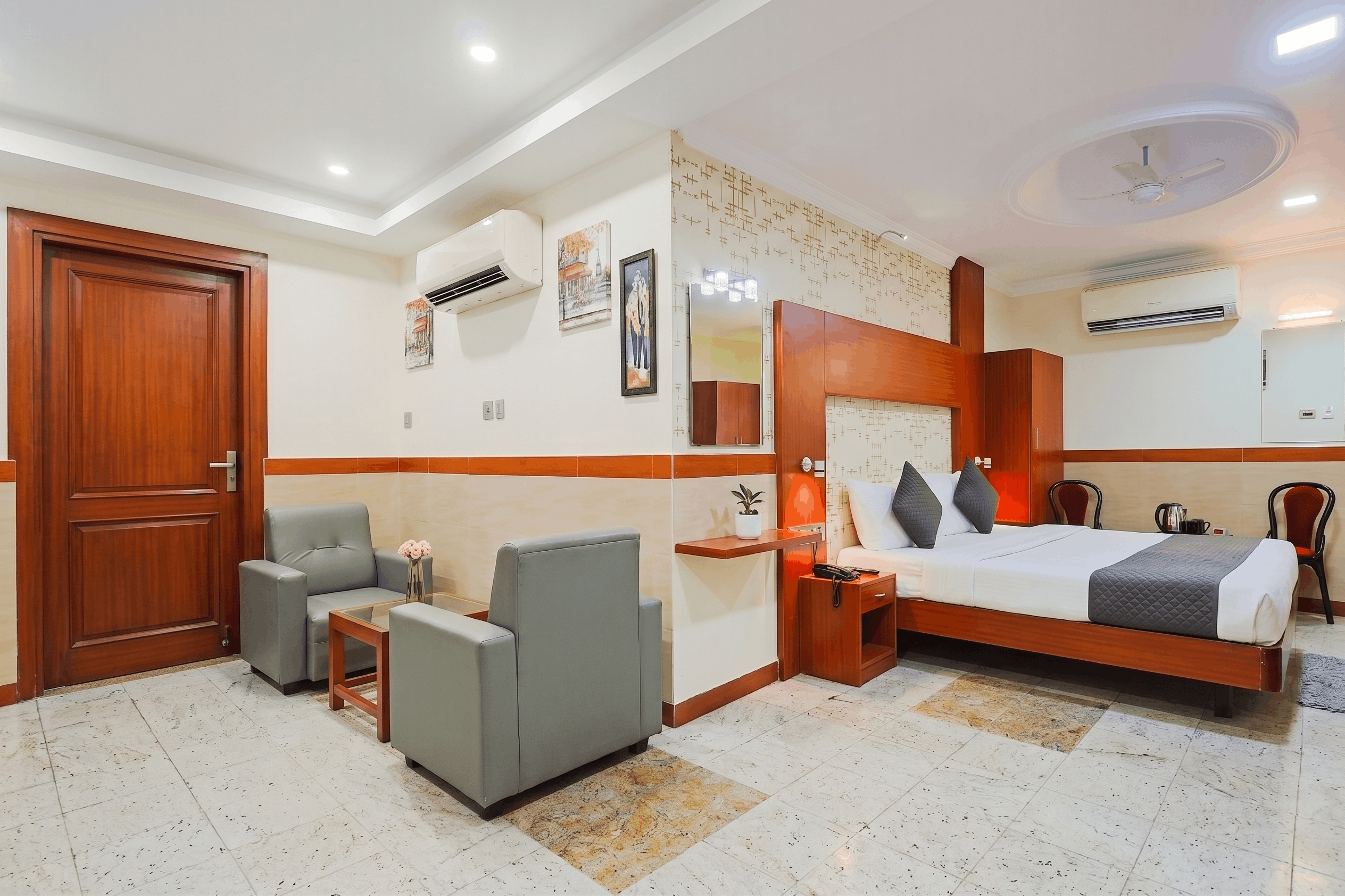 Luxury hotel room interior